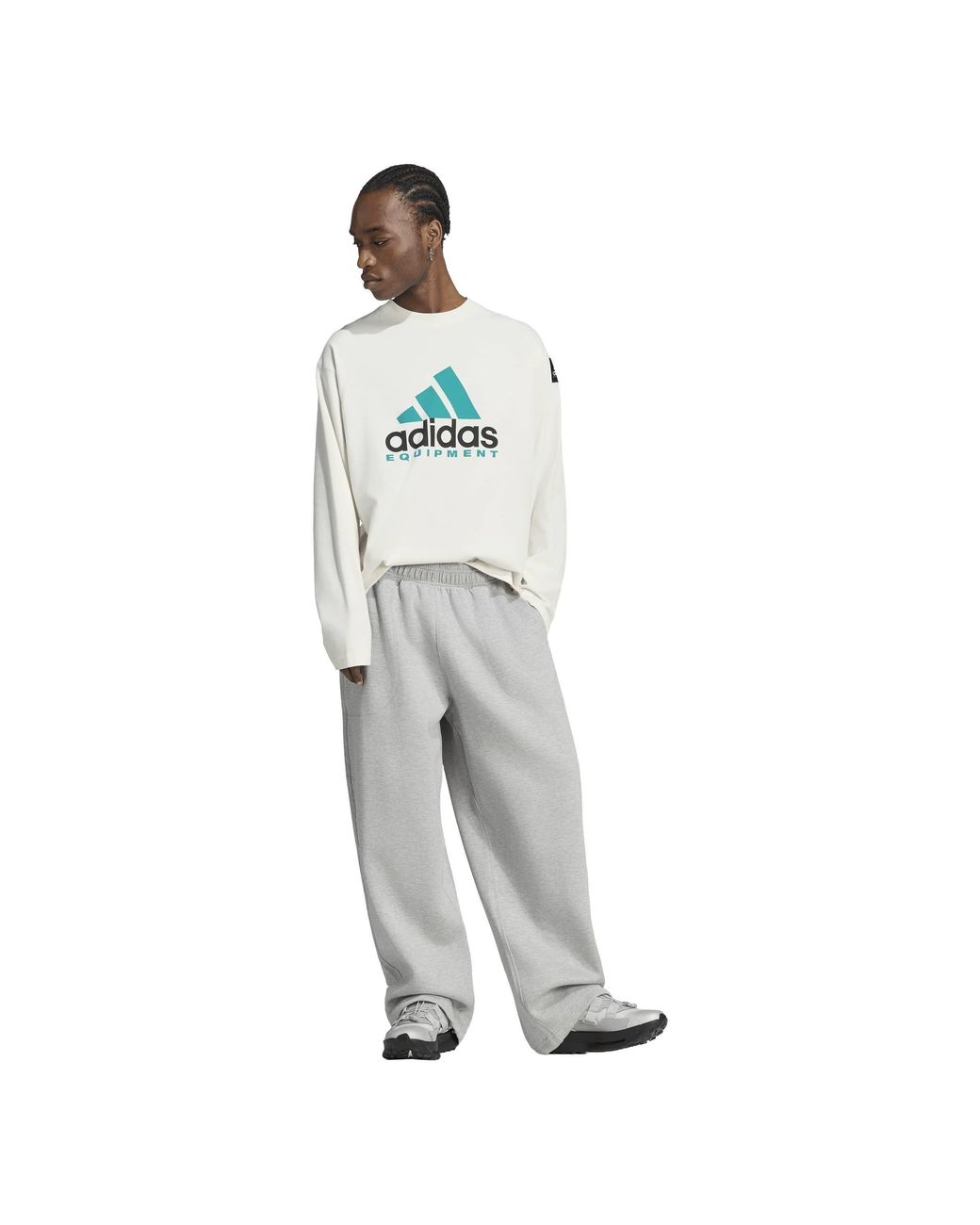 Adidas Originals White Equipment Essentials T-Shirt Asia Sizing Kr3967 for men