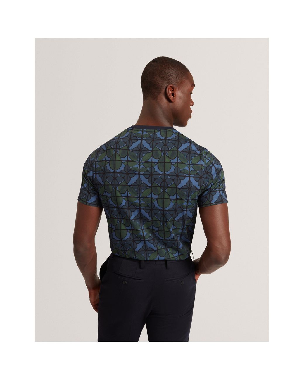 Ted Baker Blue Floral Long-Sleeve Patterned Shirt for men
