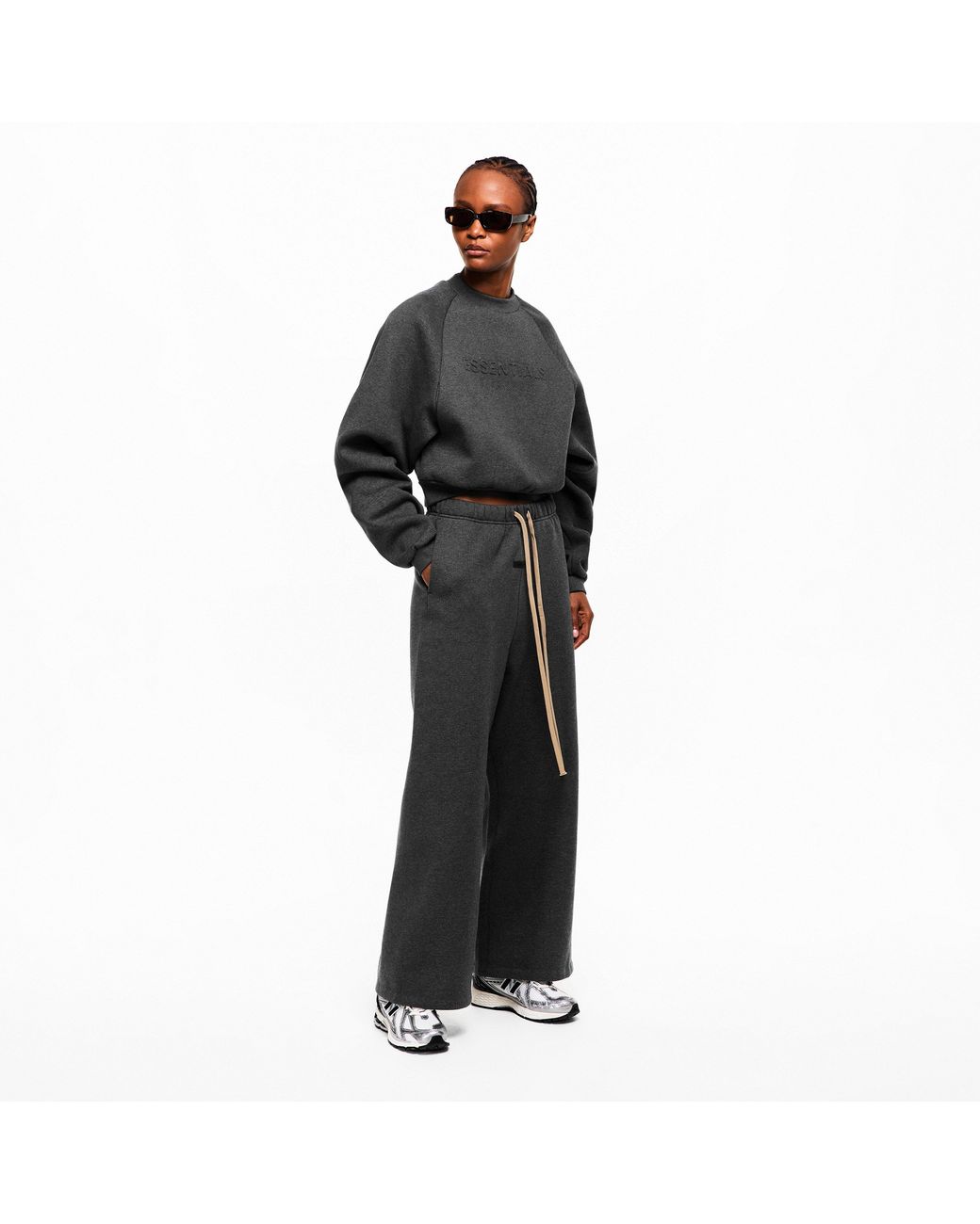 Fear Of God Gray Open Hem Fleece Joggers