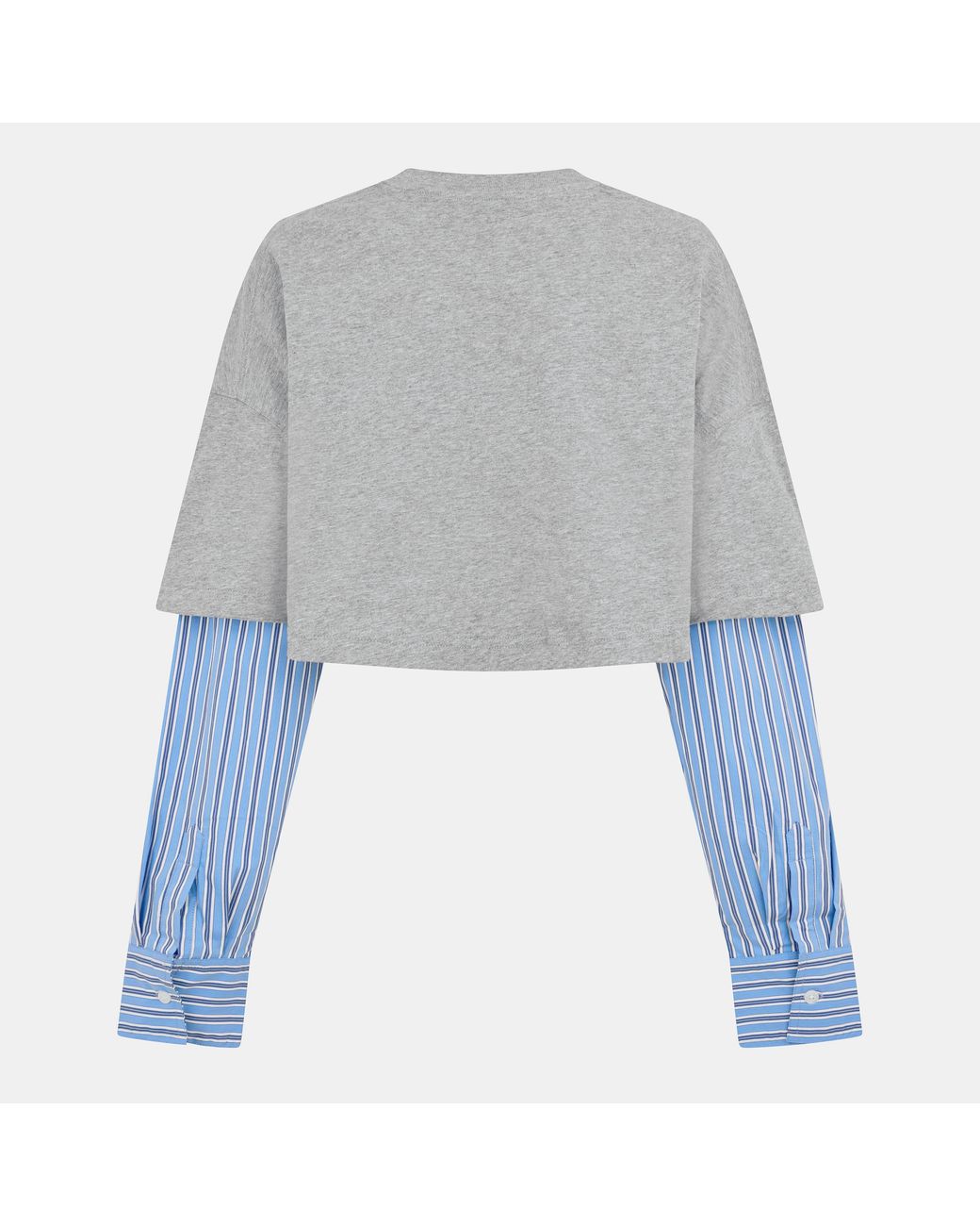 WRSTBHVR Blue Worst B Teela Long Sleeve Cropped Crop Top