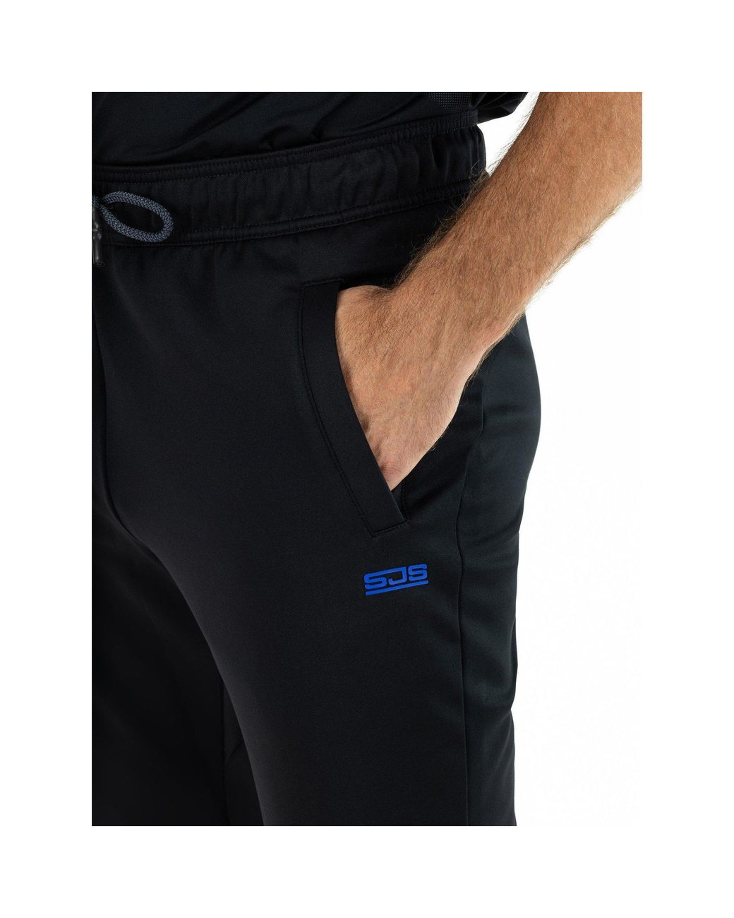 Sjeng Sports Black Orwell Performance Tracksuit Bottom for men