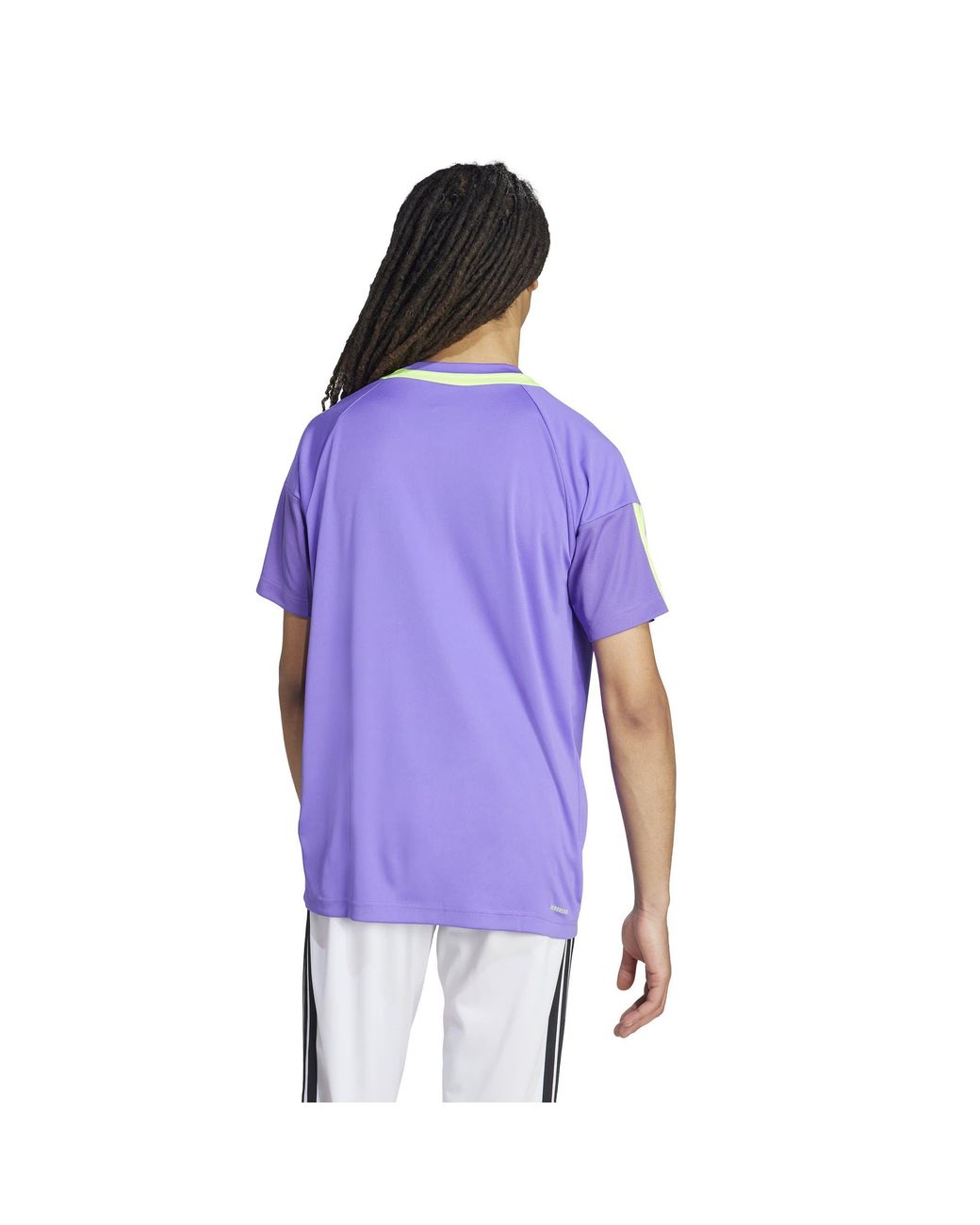 Adidas Purple Classic 3 Stripe Sereno T-Shirt for men