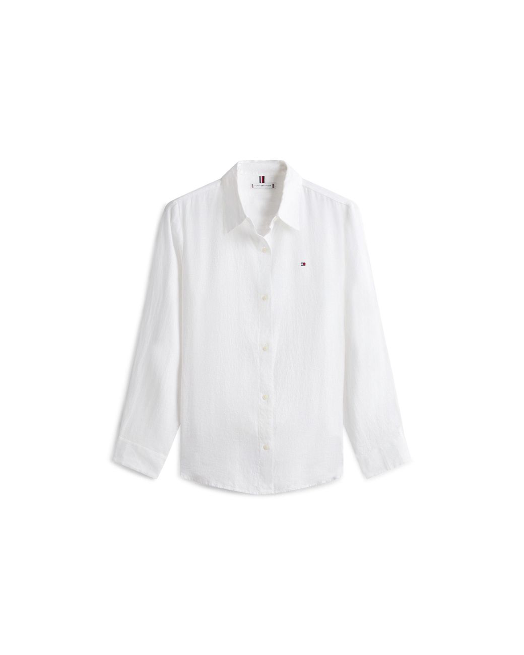 Tommy Hilfiger White Long Sleeve Plain Shirt