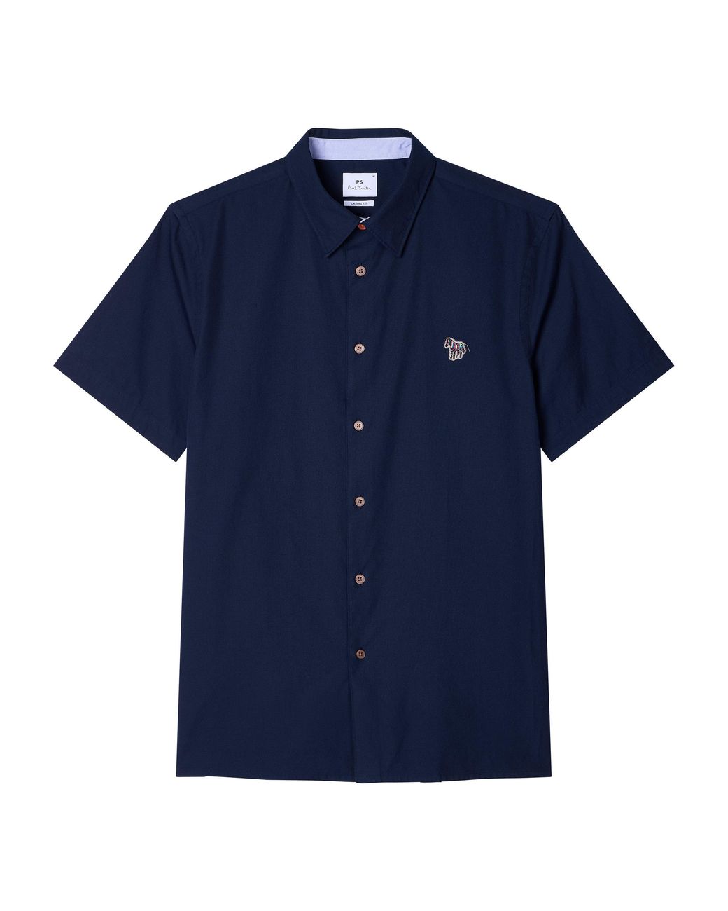 Paul Smith Blue Zebra Short Sleeve Shirt for men