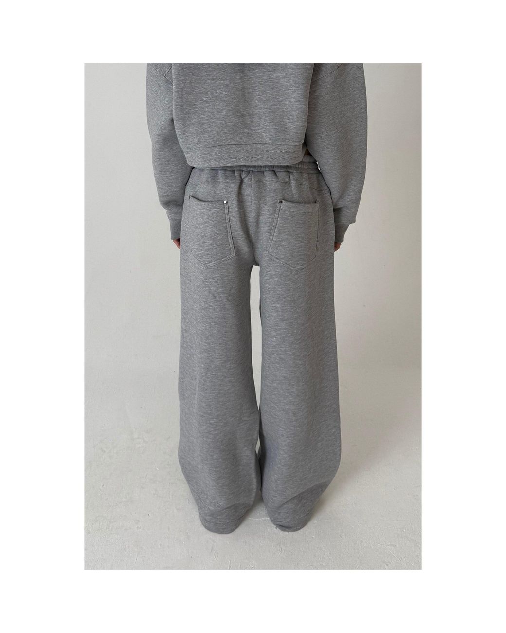 The Ragged Priest Gray Open Hem Fleece Joggers