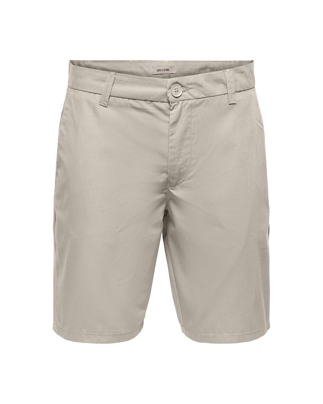 Only & Sons Gray Chino Shorts for men