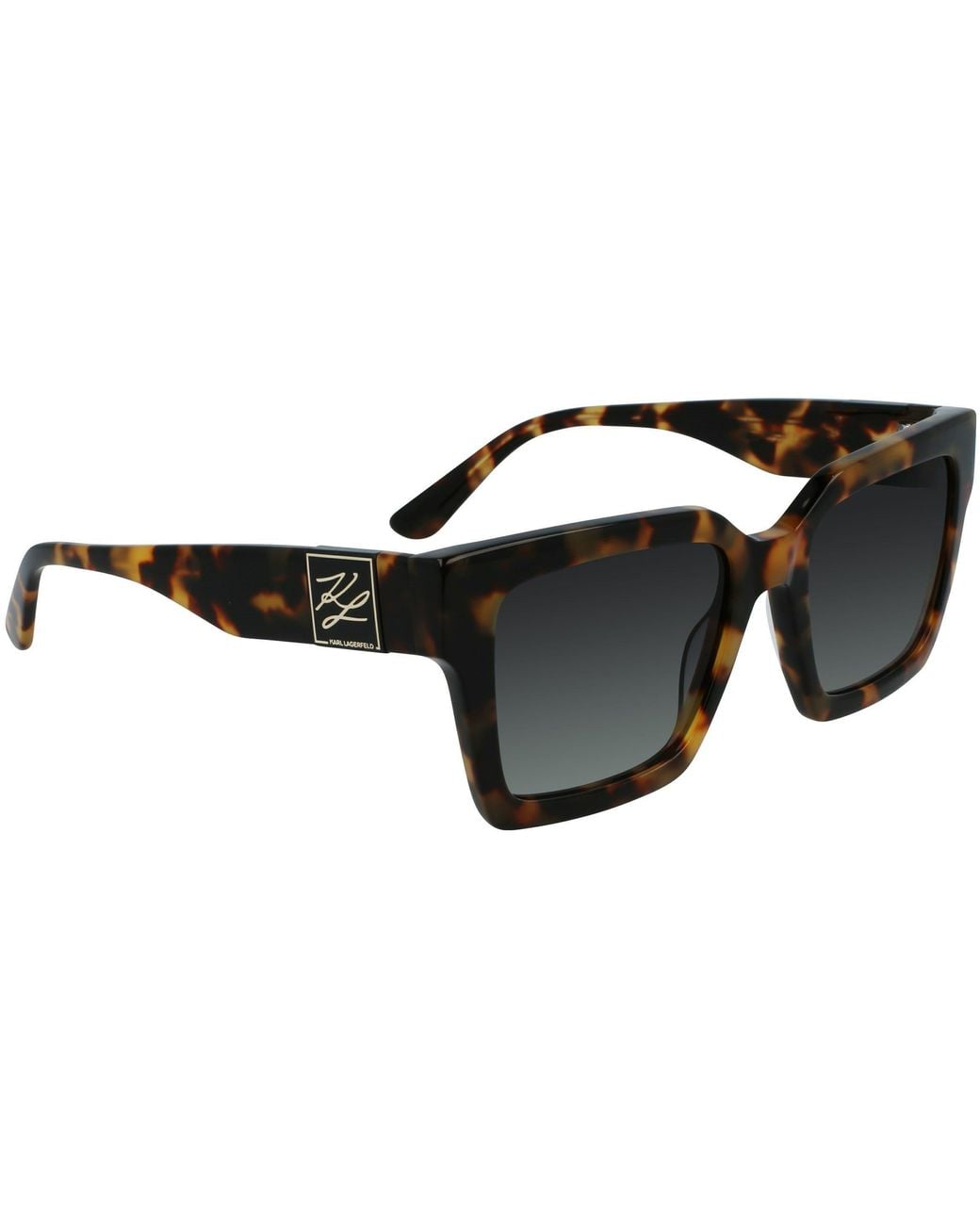 Karl Lagerfeld Black Modified Rectangle Sunglasses