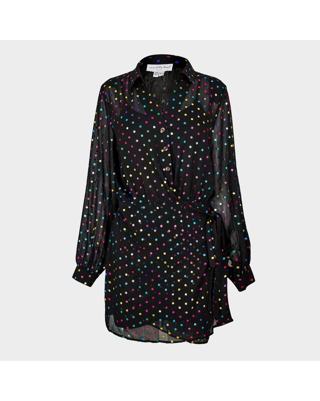 Never Fully Dressed Black Miley Wrap Dress