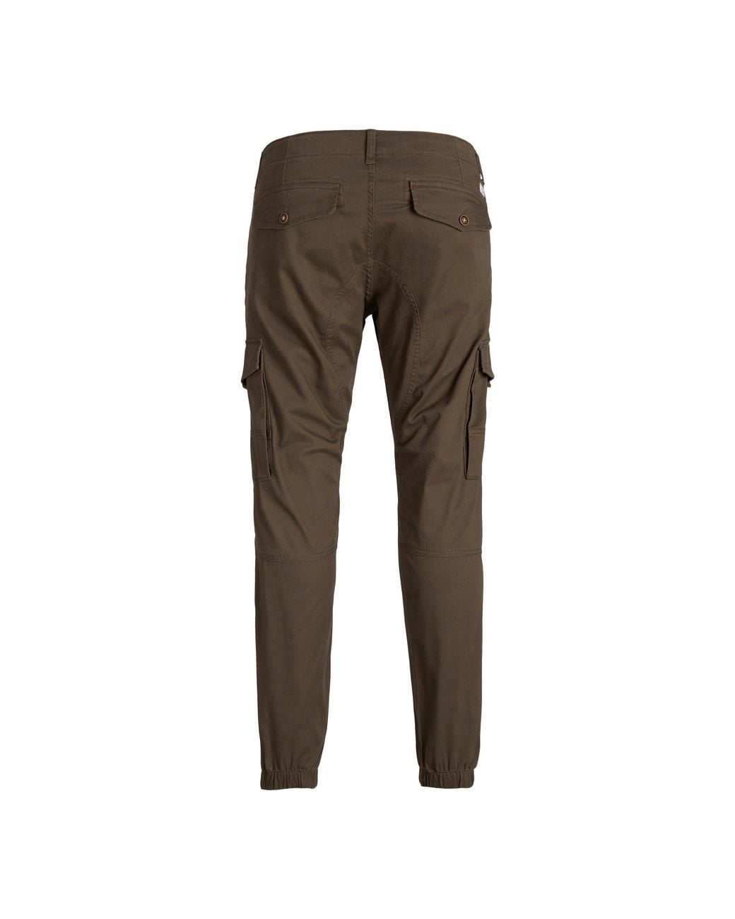 Jack & Jones Brown And Paul Cargo Ribbed Hem Straight Leg Pants for men