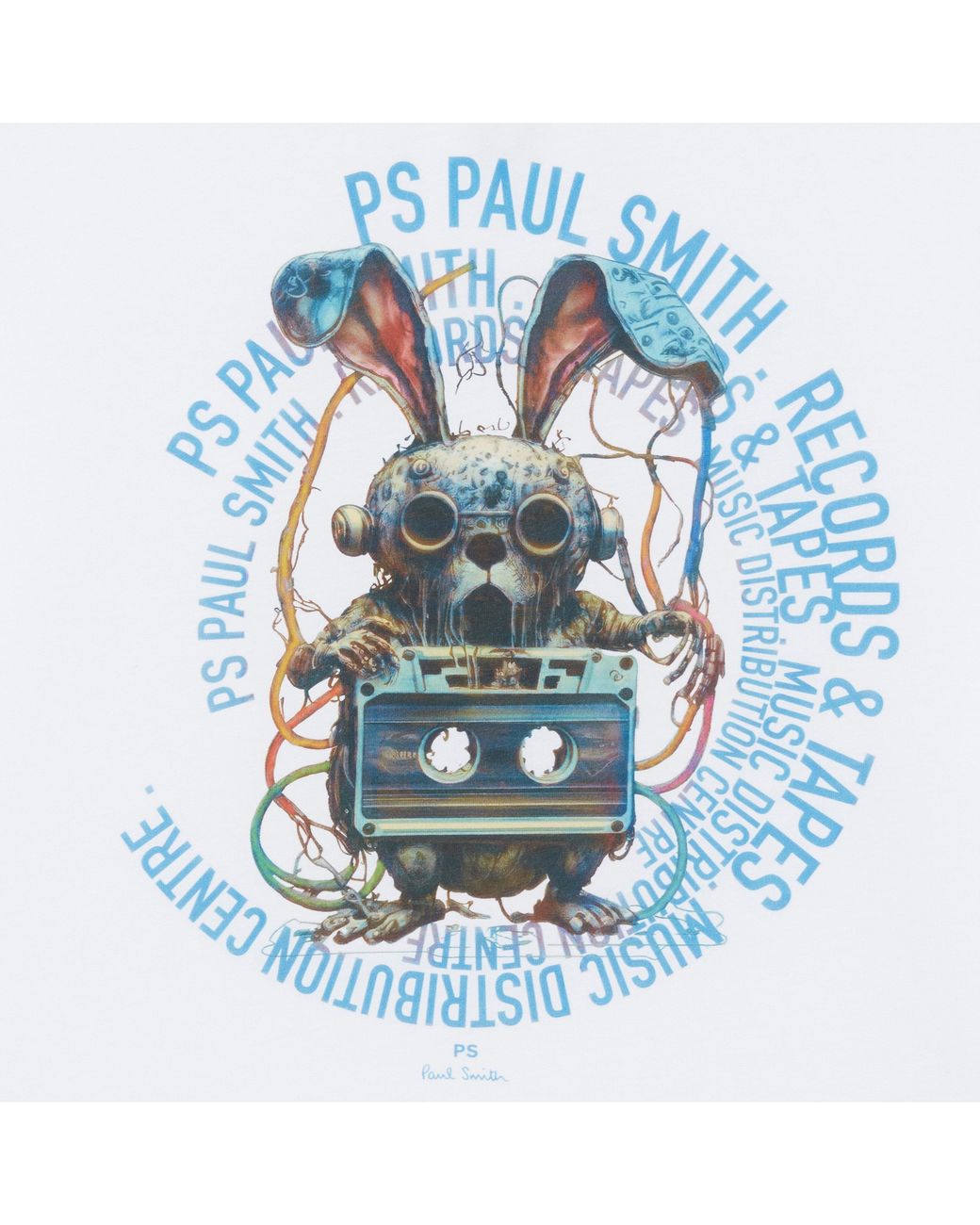 Paul Smith White Bunny Graphic Tee for men