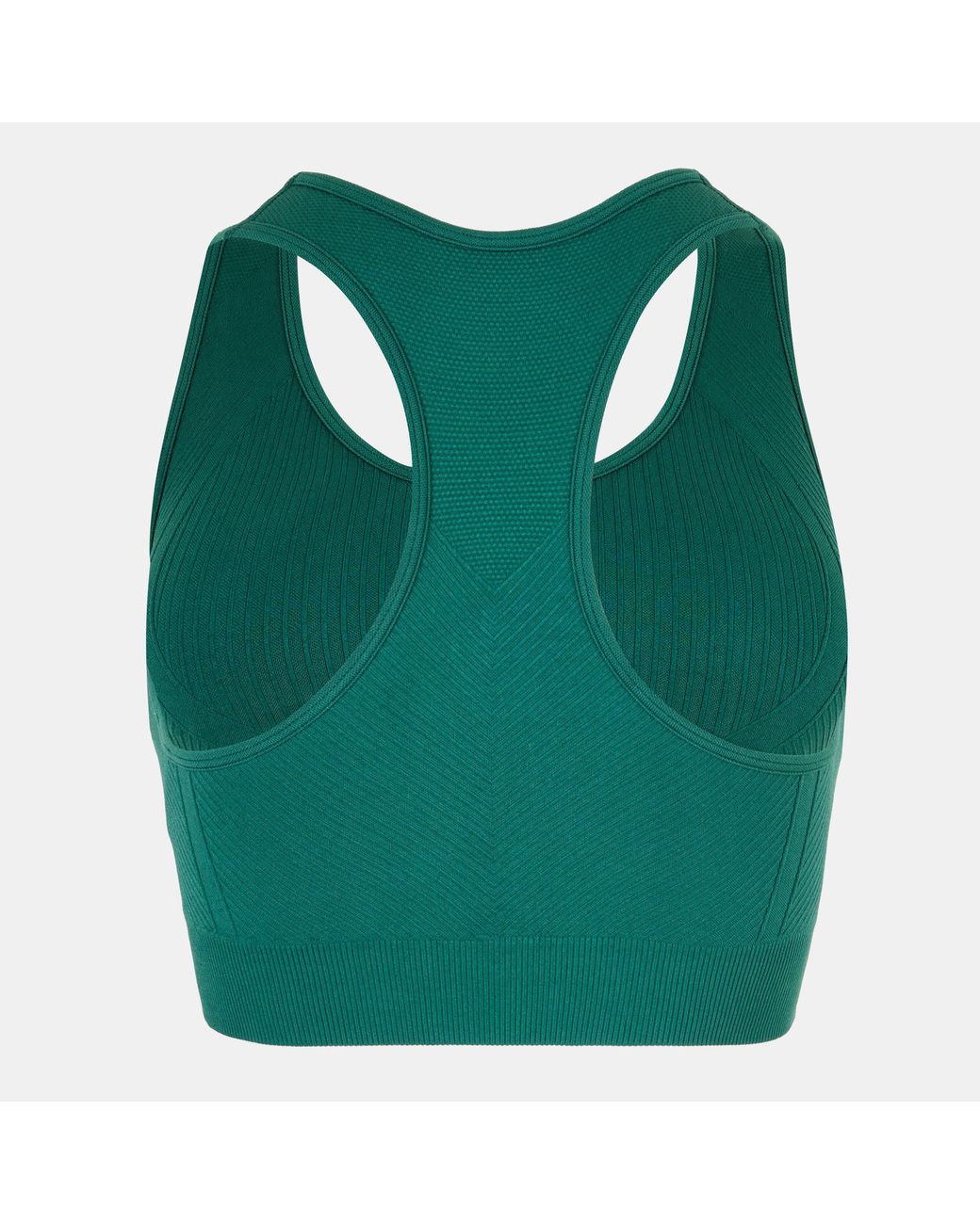 Usa Pro Green Seamless Crop Sports Bra