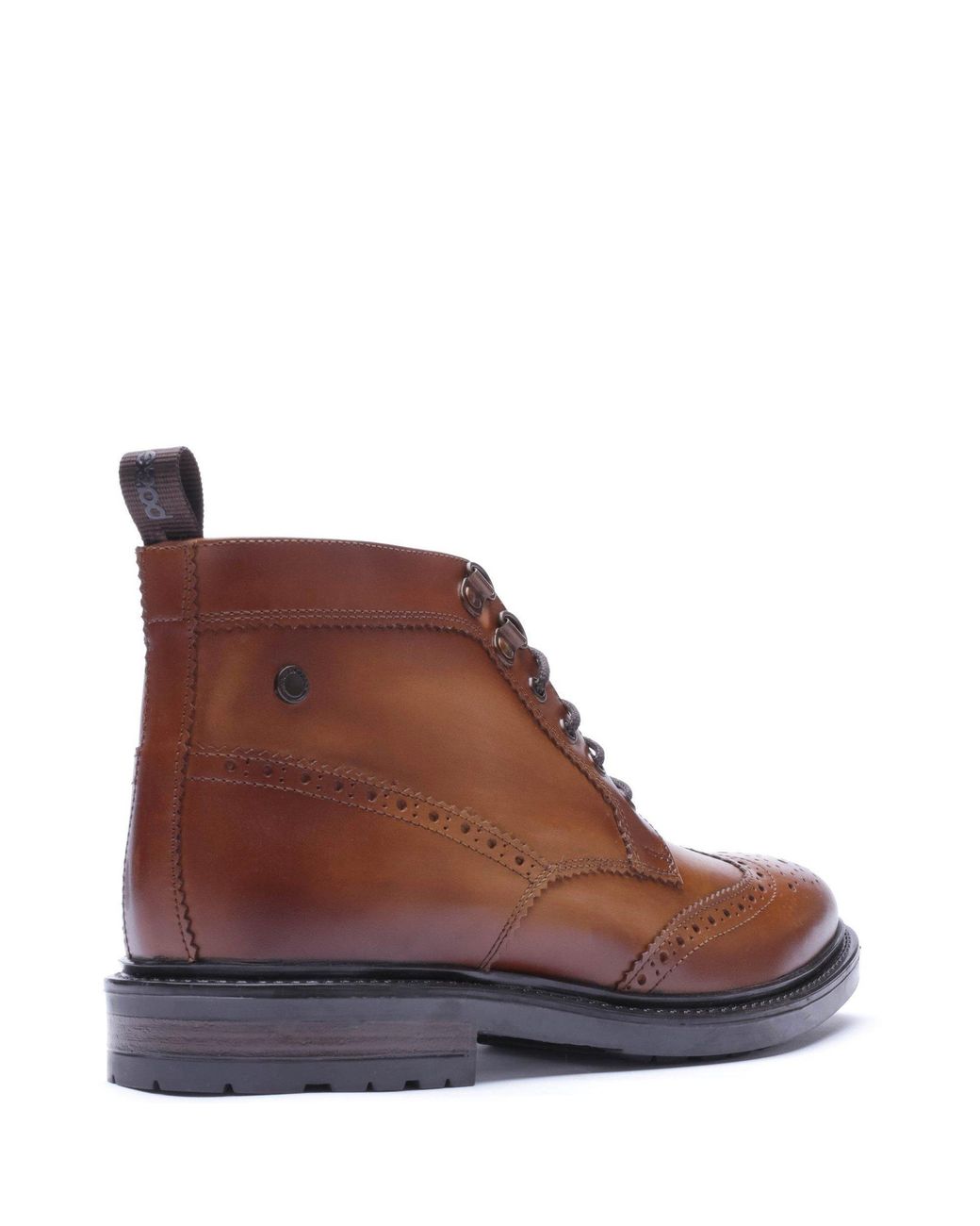 Base London Brown Foster Brogue Boot for men