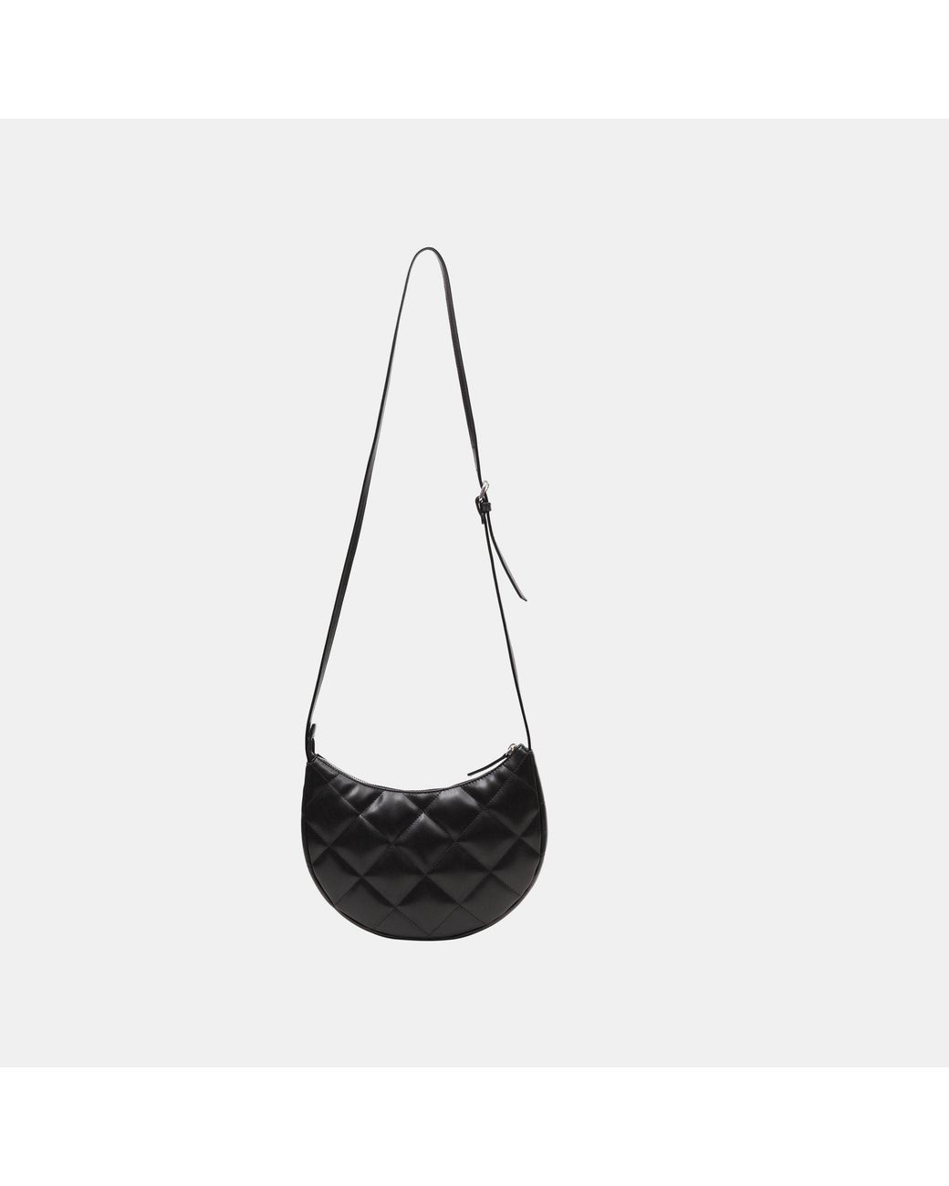 Firetrap Black Quilted Faux Leather Embroidered Crossbody Bag