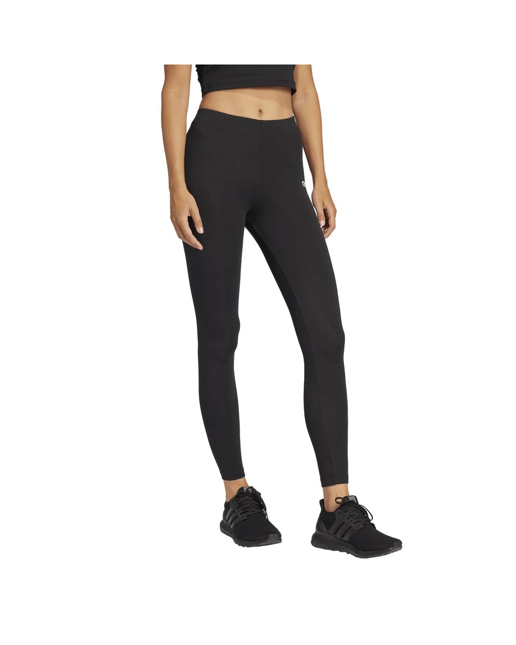 Adidas Black Essentials 3 Stripe Leggings