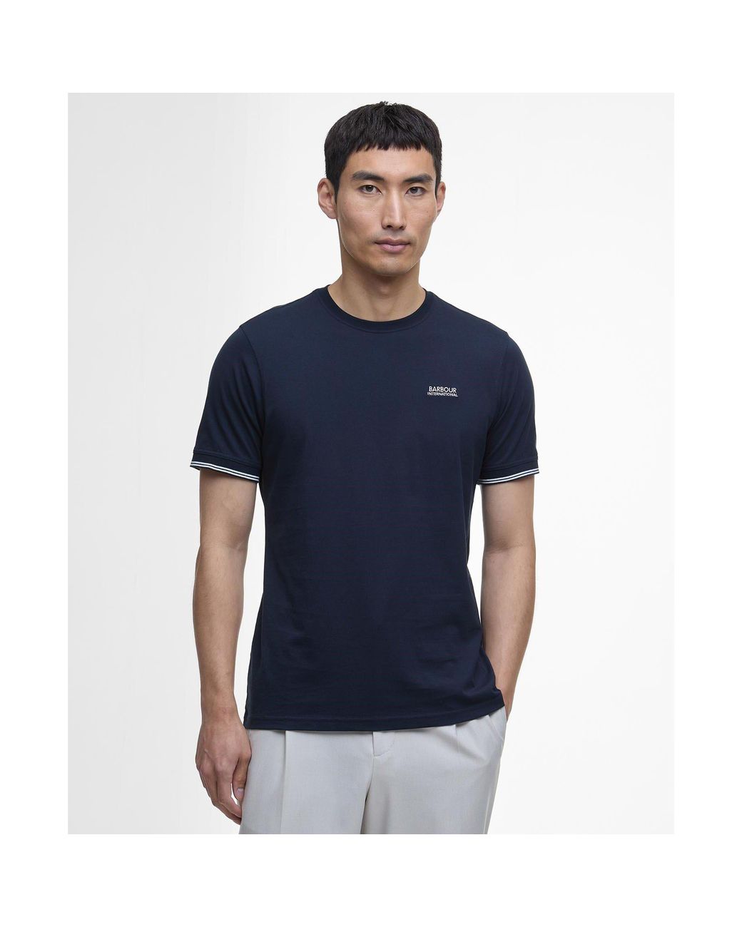 Barbour Black Philip Tipped T-Shirt for men