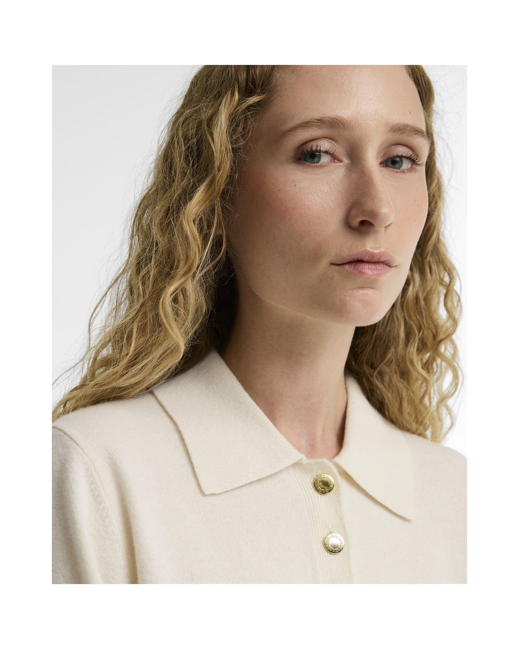 Barbour White Wynn Merino Wool Long-Sleeve Polo Shirt