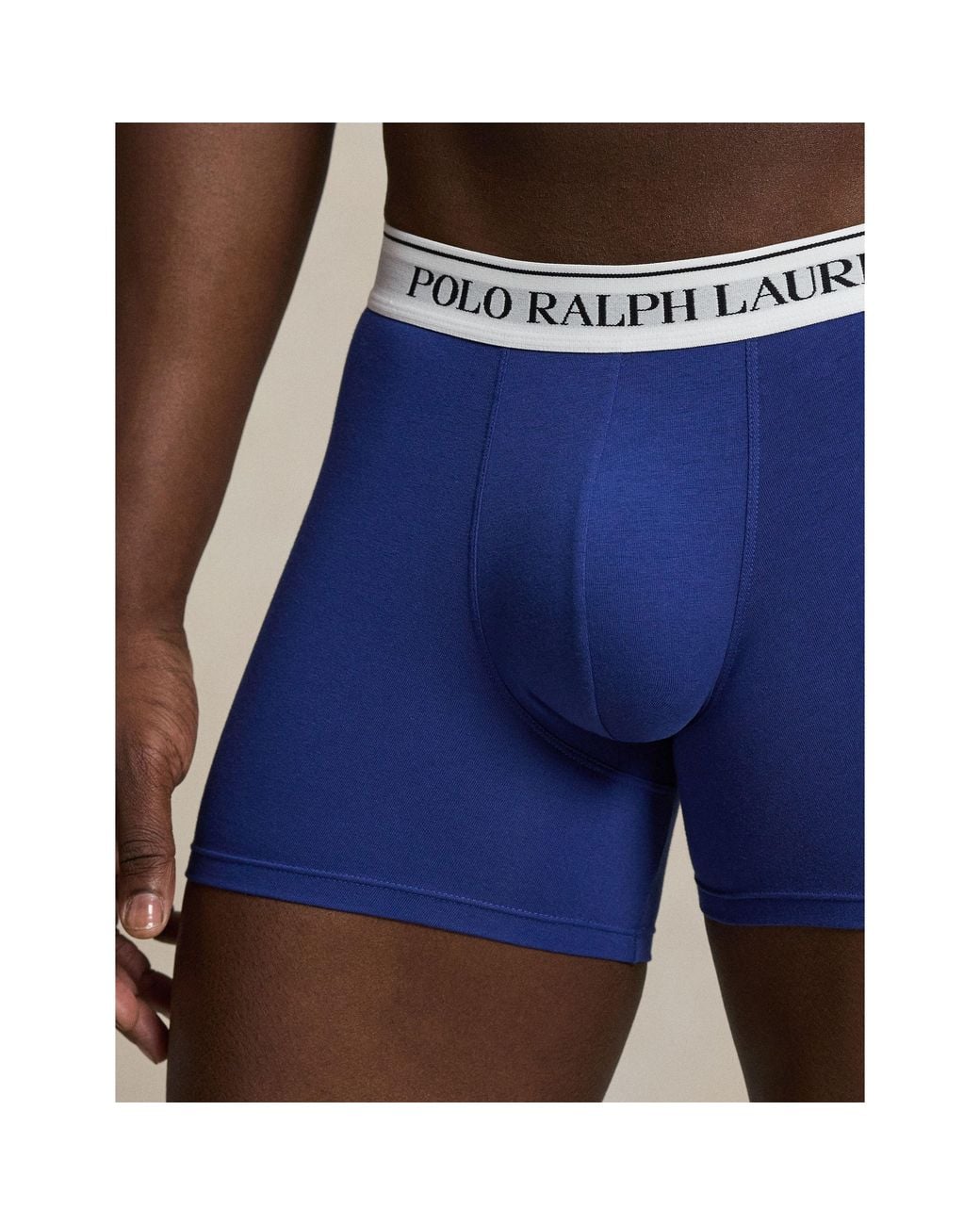 Polo Ralph Lauren Blue 3-Pack Cotton Trunks for men