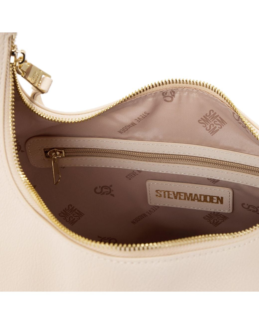 Steve Madden Natural Biva-V Faux Leather Shoulder Bag