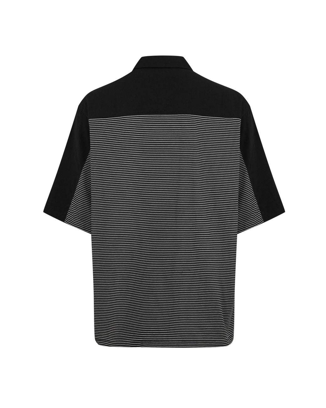 Undercover Black Contrast Short Sleeve Patterned Shirt for men