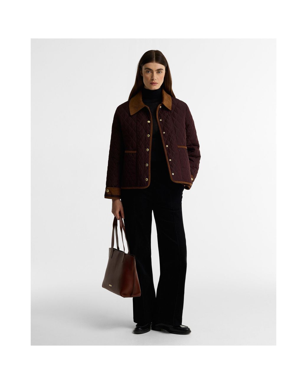 Barbour Purple Ainsdale Re-Engineered Quilted Jacket