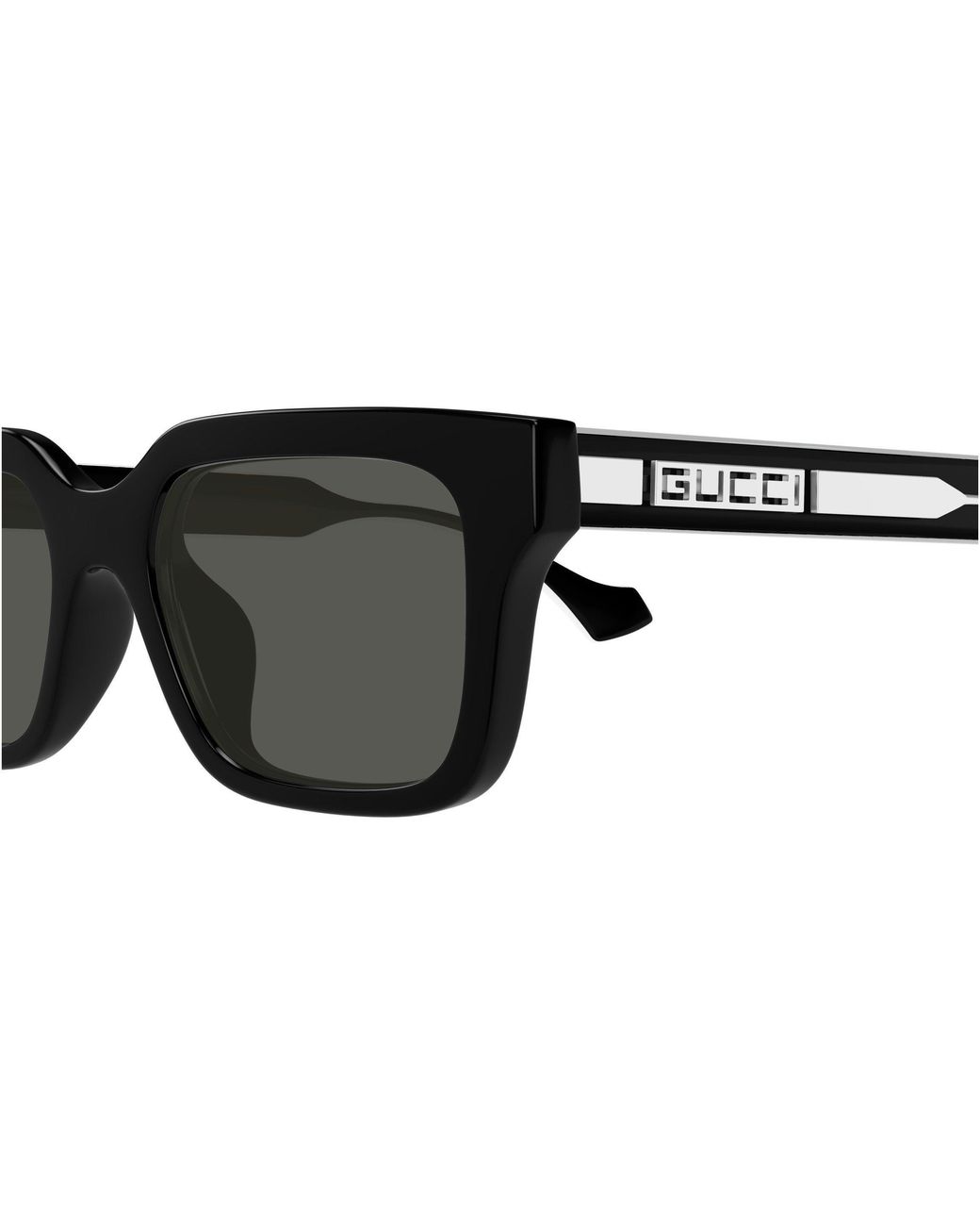 Gucci Gray Square Acetate La Piscine Sunglasses for men