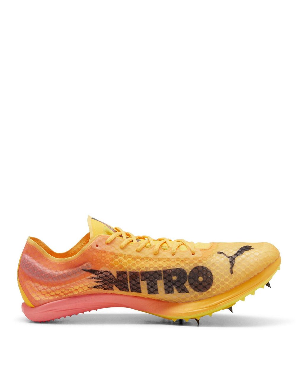 PUMA Yellow Evospeed Distance Nitro E Track Running Spikes for men