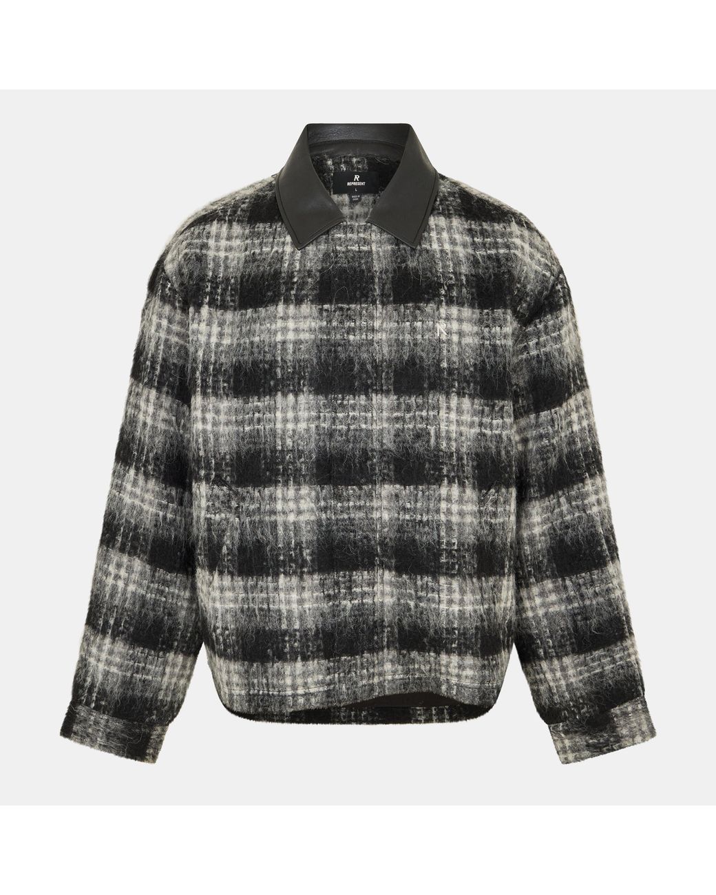 Represent Gray Two-Way Zip Overshirt for men