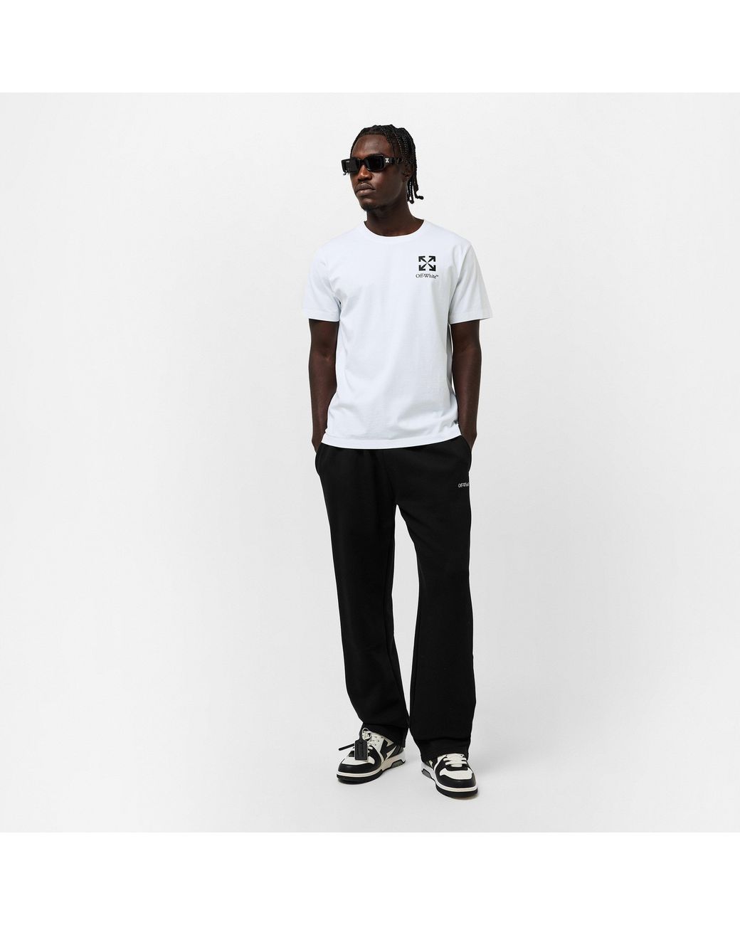 Off-White c/o Virgil Abloh Black Arrow Fleece Closed Hem Joggers for men