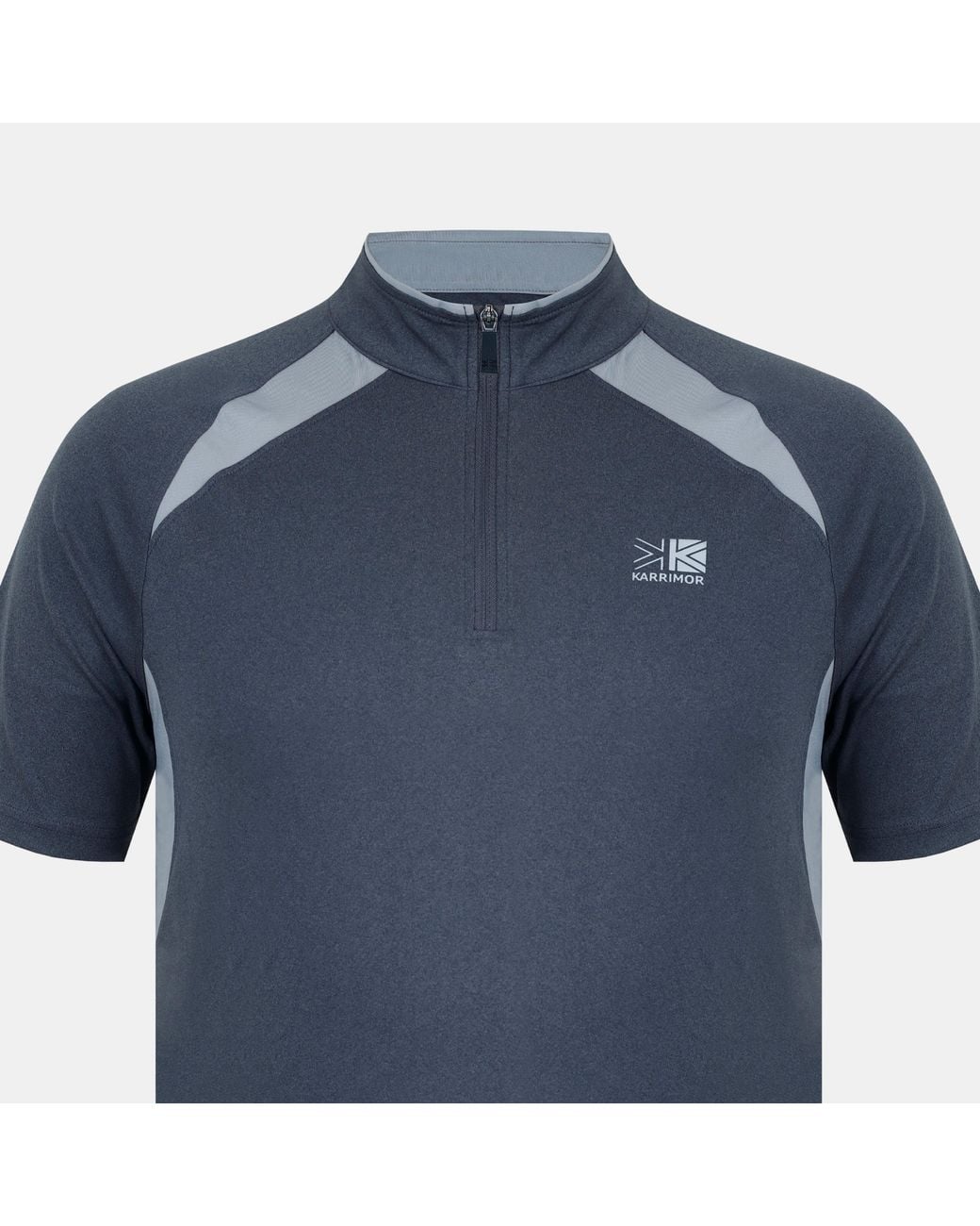 Karrimor Blue Zipped Short Sleeve Performance Running Top for men