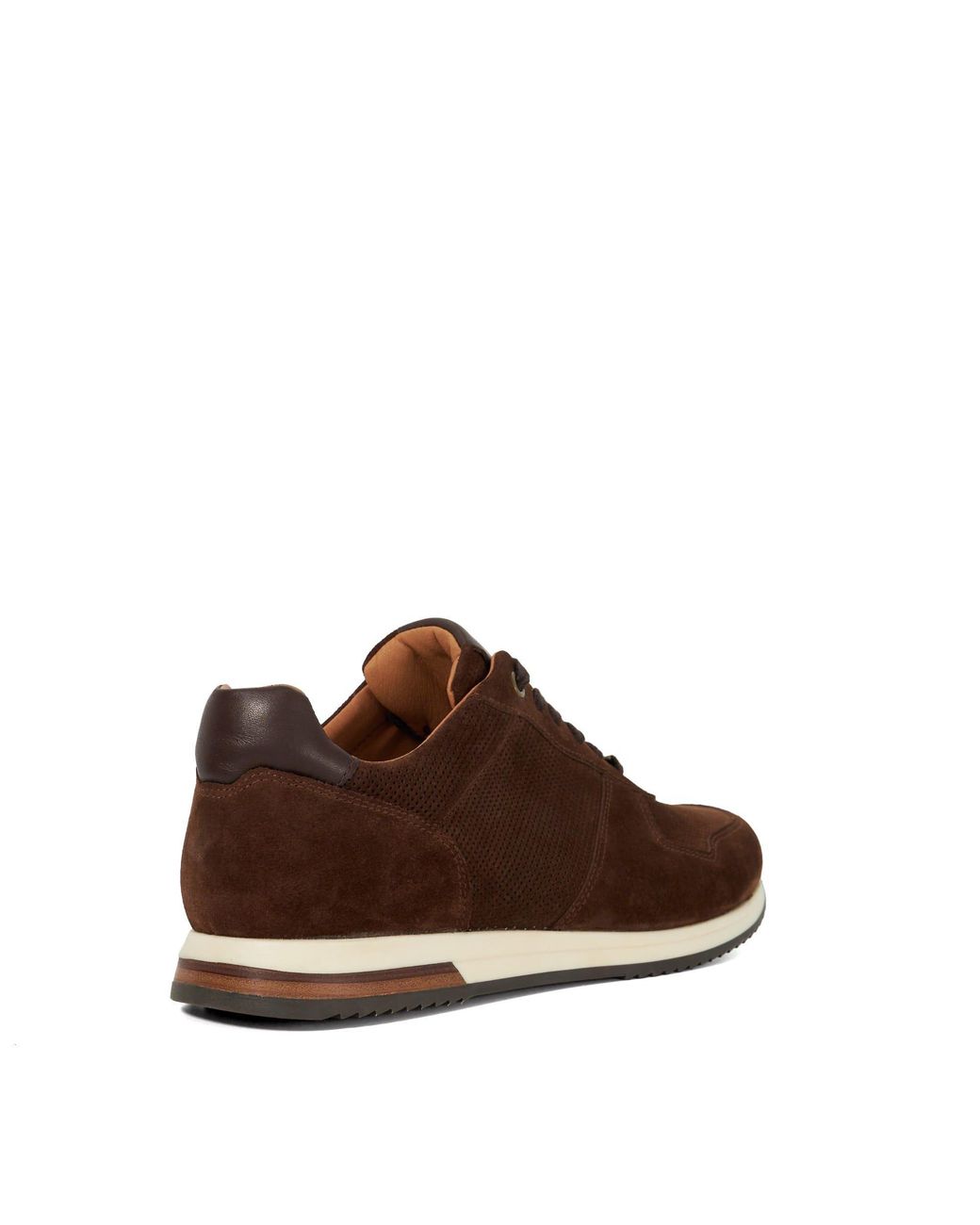 Dune Brown Trilogy Runner Low-Top Trainers for men