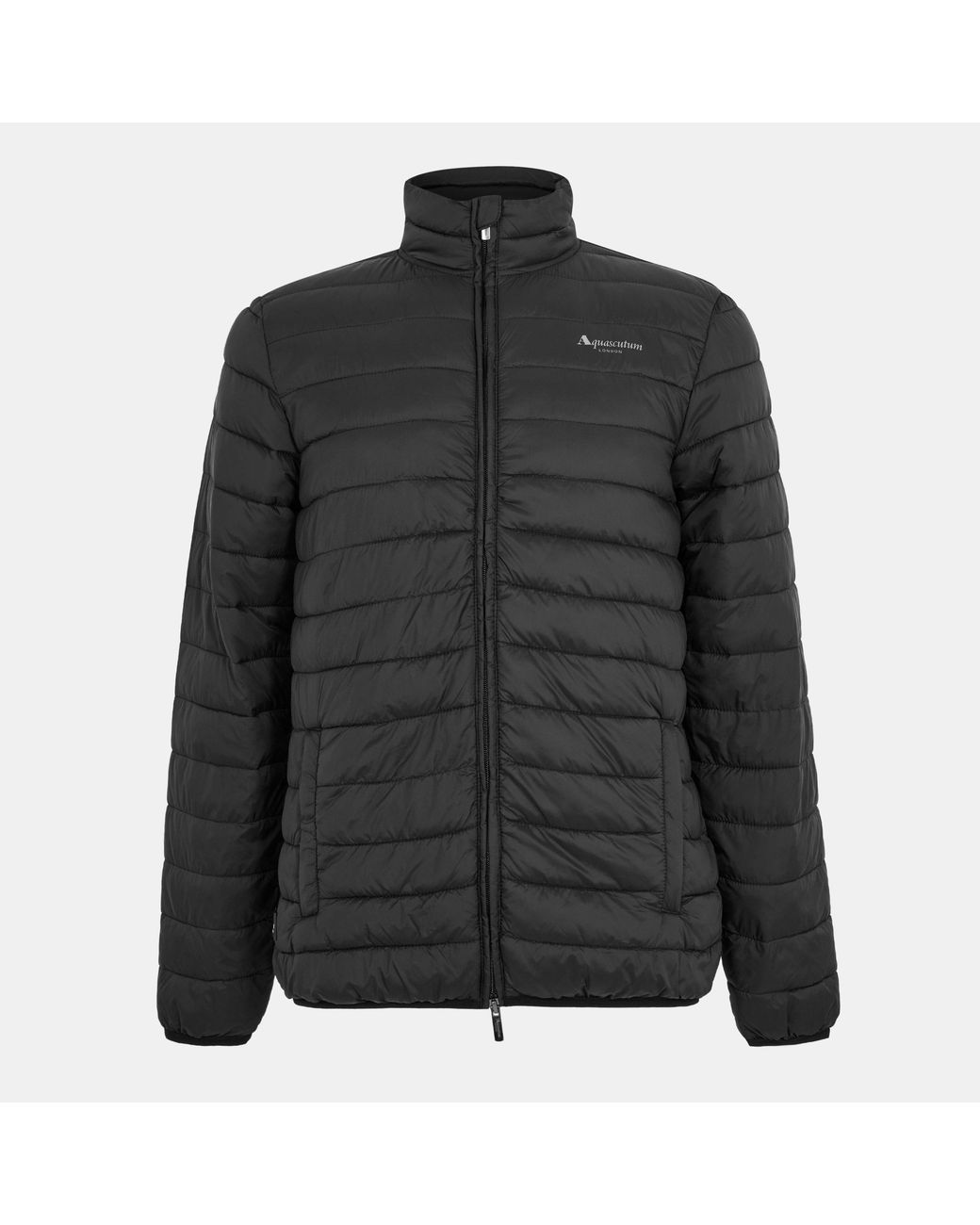 Aquascutum Black Long Sleeve Medium Puffer Jacket for men