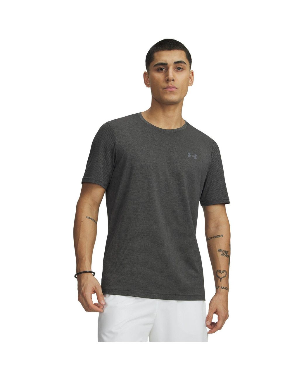 Under Armour Gray Vanish Elite Seamless Short Sleeve Ultimate Castlerock for men