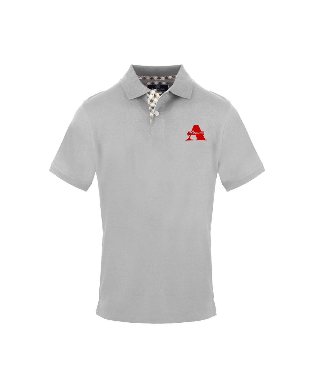 Aquascutum Gray Polo Short Sleeve Polo Shirt for men