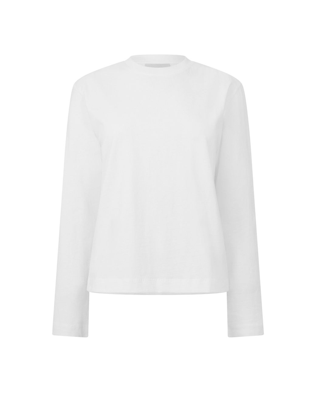 JJXX White Sophia Boxy Cotton Oversized-Fit Long-Sleeve T-Shirt