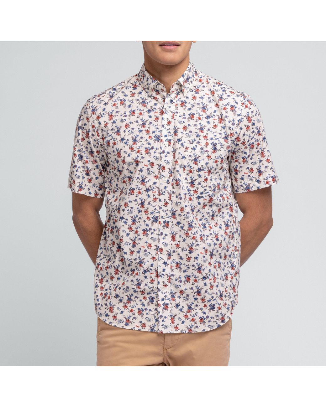 Eden Park Multicolor Pima Cotton Blouse Floral Print for men