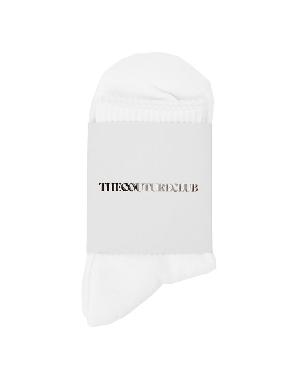 The Couture Club White Emblem Sport Socks