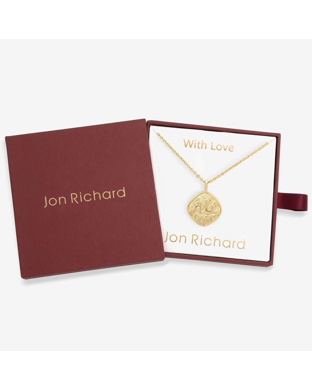 Jon Richard Red Plated Molten Horoscope Necklace