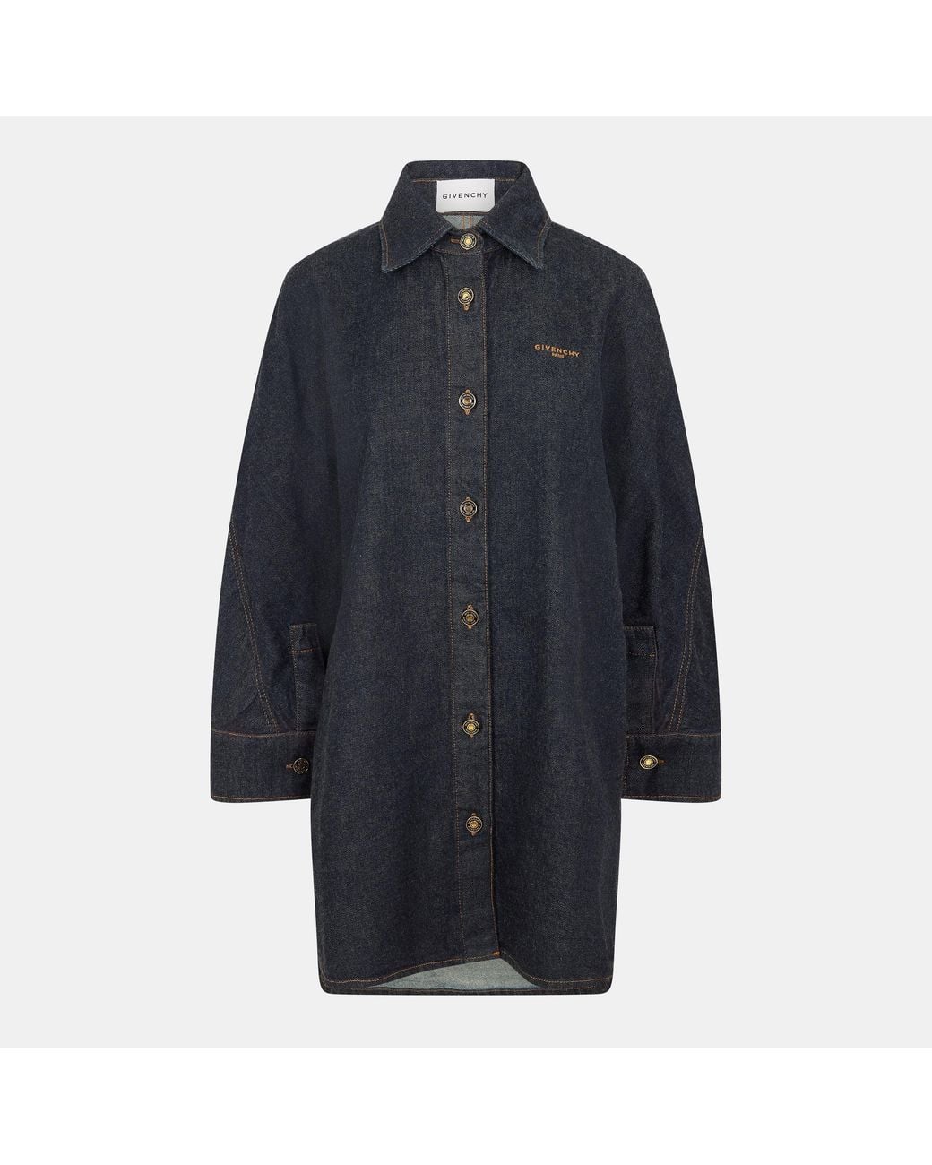 Givenchy Blue Denim Cotton Long Sleeve Overshirt