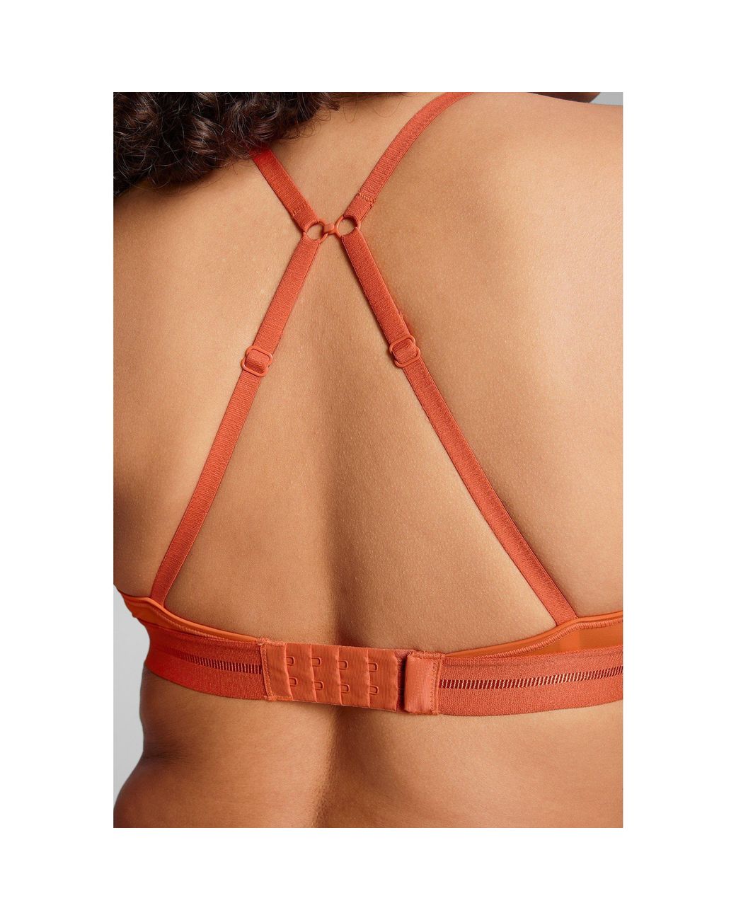 PUMA Orange Peek A Boo Triangle Bralette