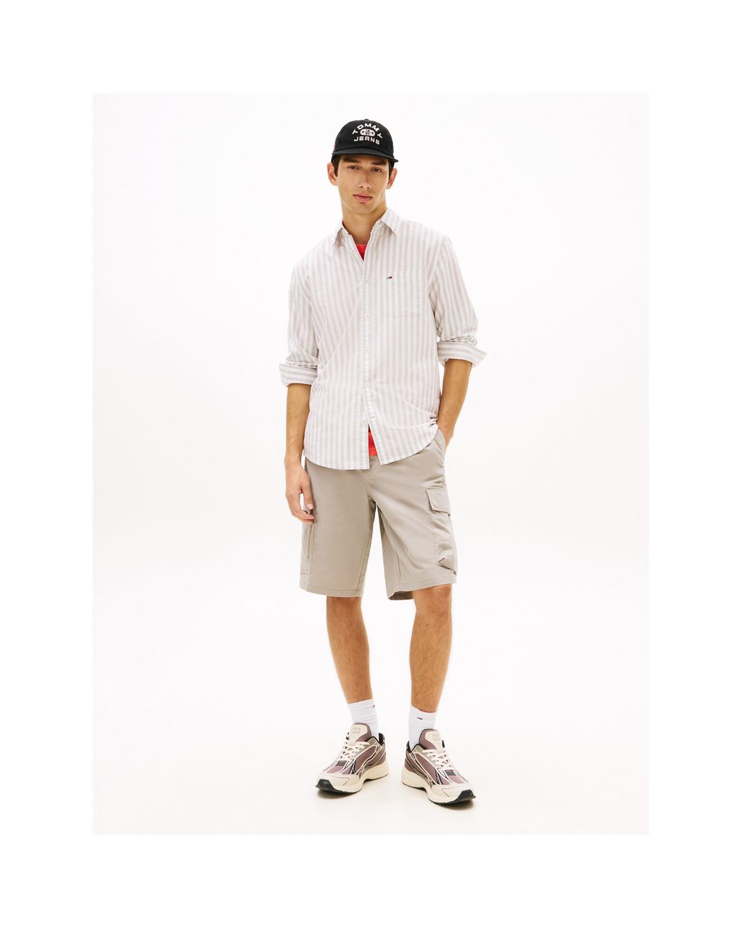 Tommy Hilfiger White Long Sleeve Patterned Shirt for men
