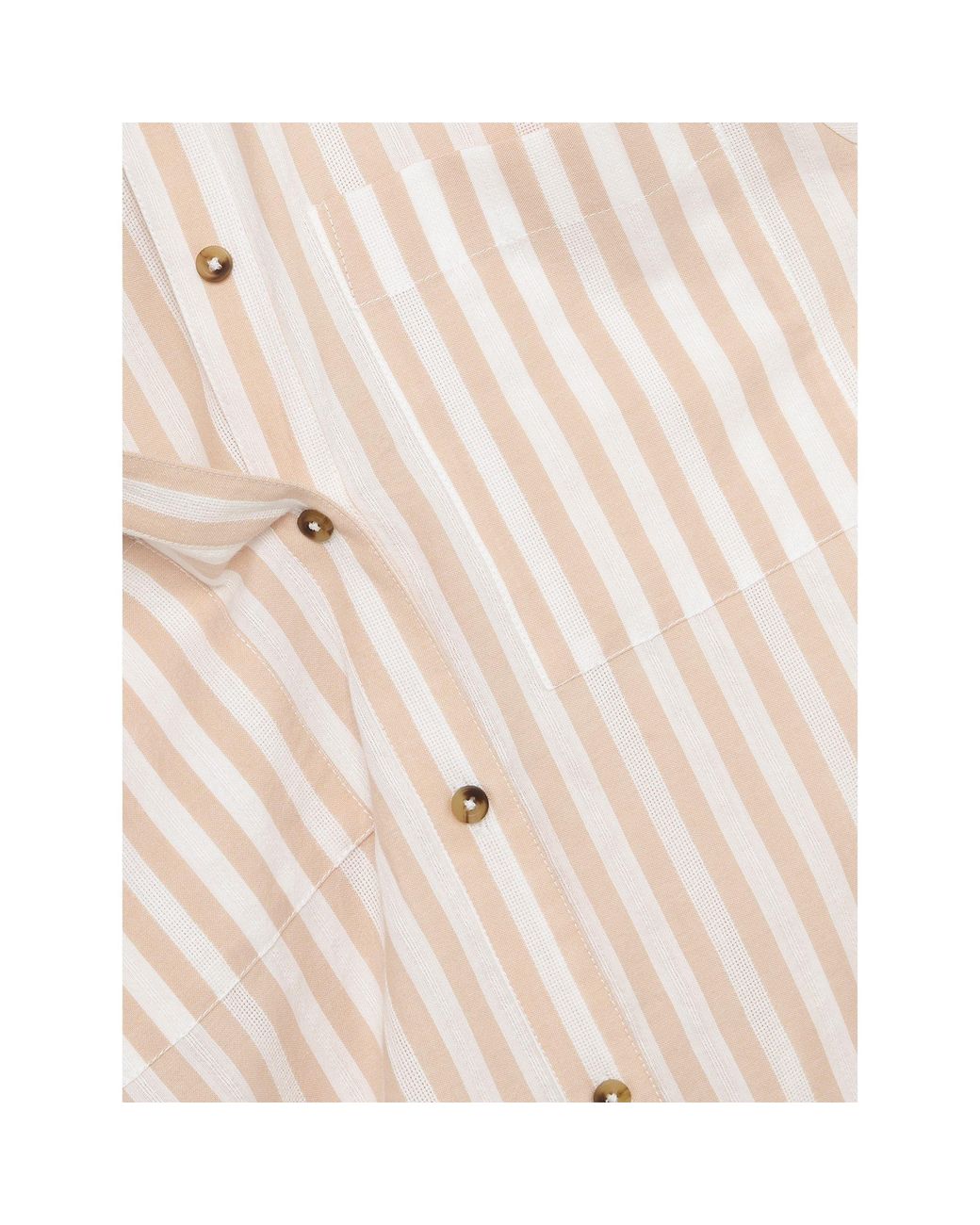 Phase Eight Natural Vixen Stripe Collared Blouse