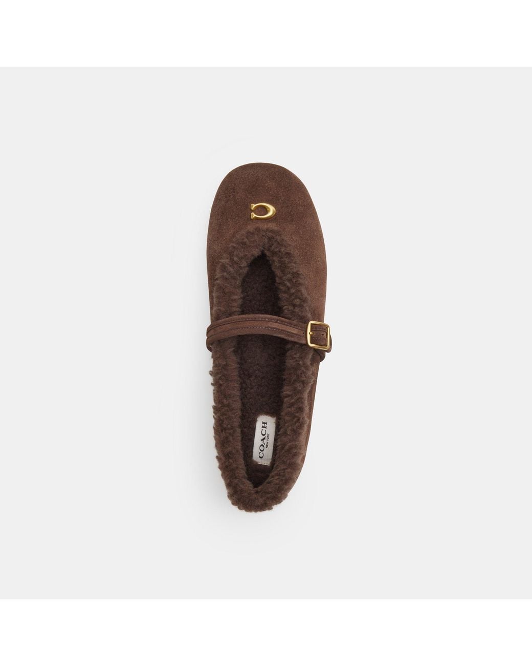 COACH Brown Sculped C Shea Ld64