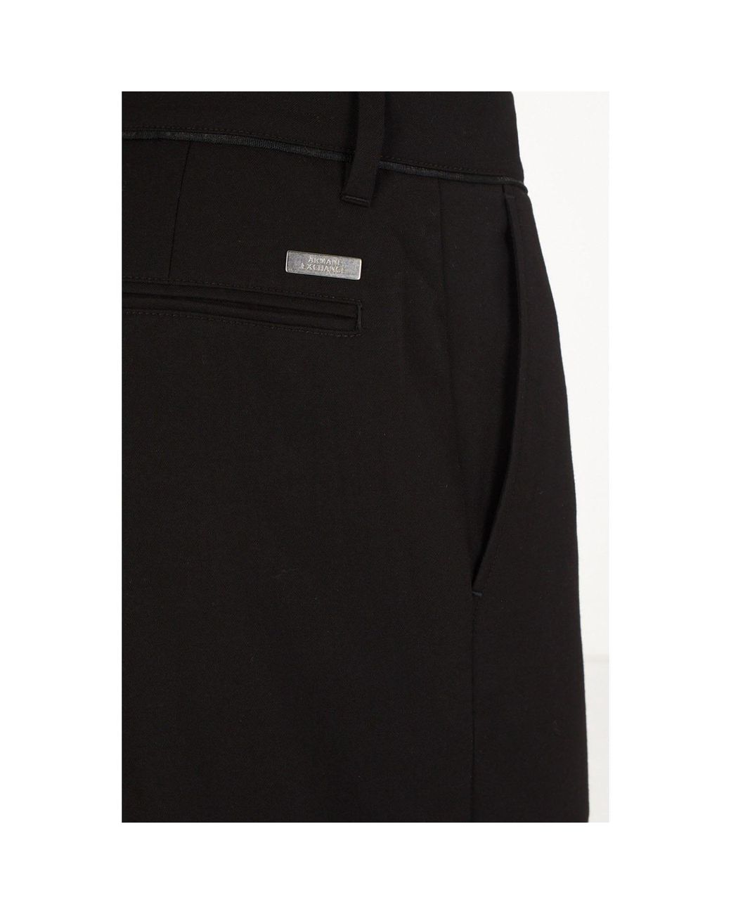 ARMANI EXCHANGE Black Pantaloni Straight Leg Trousers for men