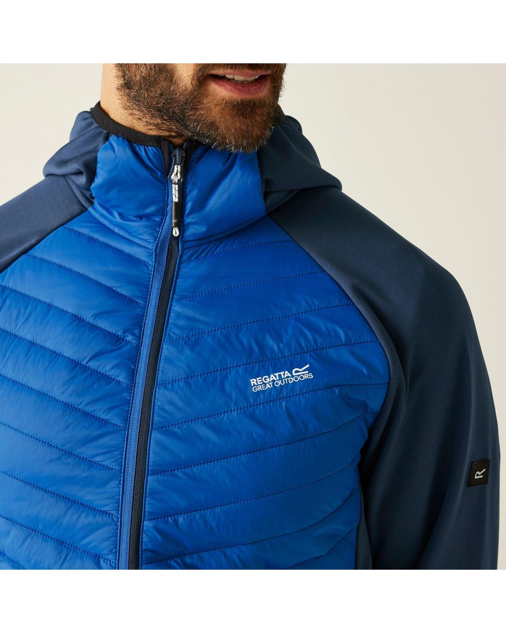 Regatta Blue Andreson Hybrid Water-Repellent Jacket for men
