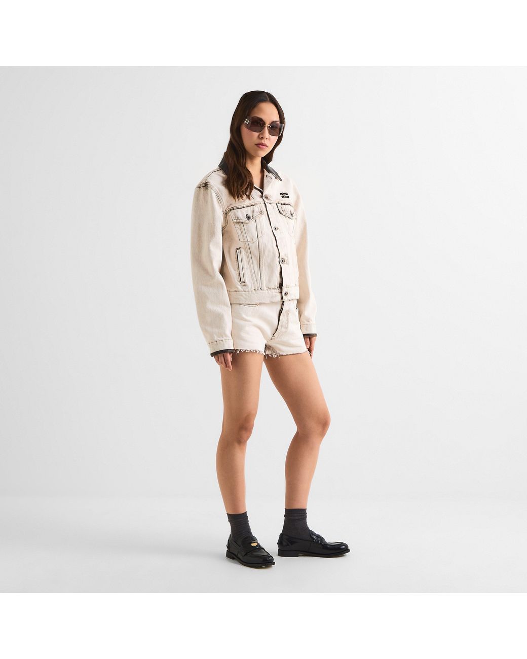 Miu Miu Brown Shield Sunglasses