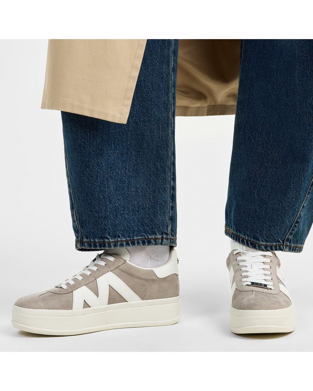 Steve Madden White Opponent Low Top Trainers