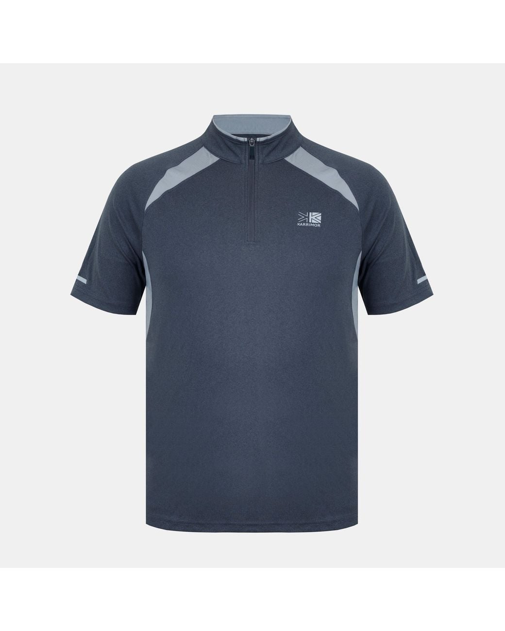 Karrimor Blue Zipped Short Sleeve Performance Running Top for men