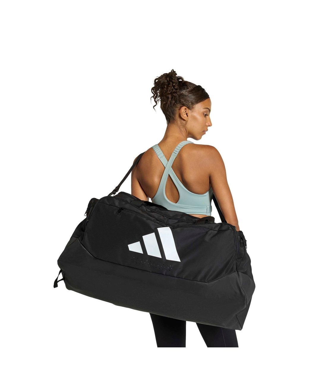 Adidas Black Essentials 3-Stripes Duffel Bag Large