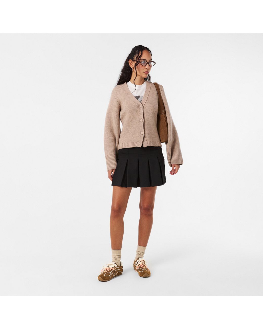 Naked Wolfe Brown Adored Low-Top Trainers