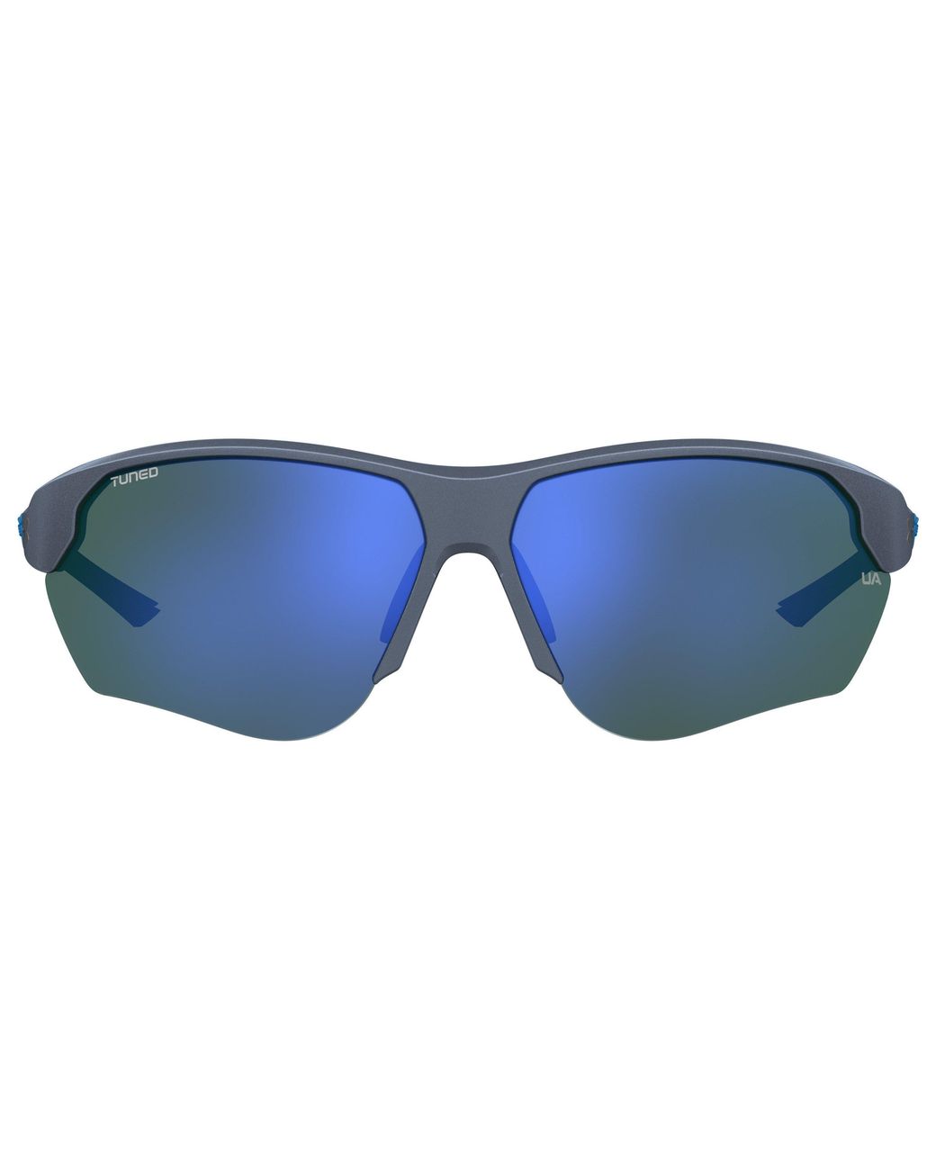Under Armour Blue Compete Wrap Sunglasses for men